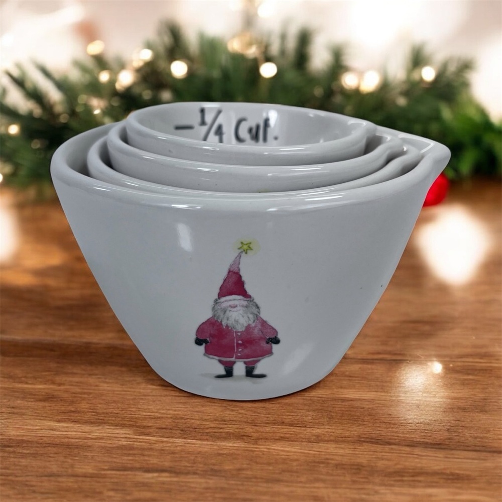 Rae Dunn Santa Clause‎ Measuring Cups Set Of 4 RARE